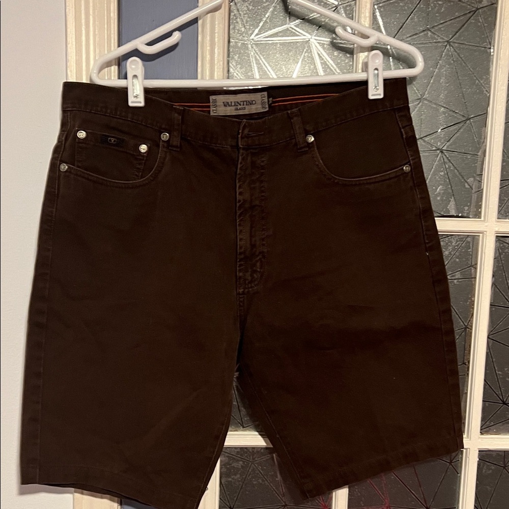 Valentino Men's Dark Brown Jean Shorts size 36